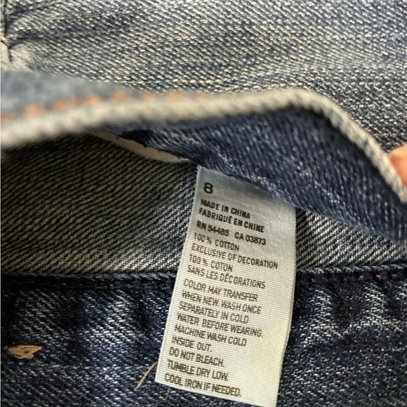 American Eagle Outfitters Distressed Blue Jean Shorts - Picture 3 of 3